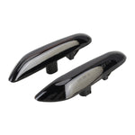 2 pezzi D12V / 5W LED per auto lampeggiante dinamico luci laterali indicatore di direzione dell'acqua corrente per BMW, luce gialla, For BMW