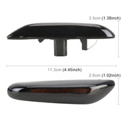 2 pezzi D12V / 5W LED per auto lampeggiante dinamico luci laterali indicatore di direzione dell'acqua corrente per BMW, luce gialla, For BMW