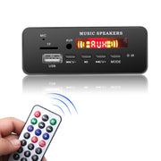 Scheda di decodifica lettore audio MP3 per auto 12V 2x3W Radio FM TF USB 3.5mm AUX, con Bluetooth e funzione di chiamata di registrazione e telecomando, 12V