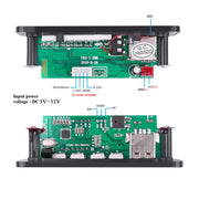 Scheda di decodifica lettore audio MP3 per auto 12V 2x3W Radio FM TF USB 3.5mm AUX, con Bluetooth e funzione di chiamata di registrazione e telecomando, 12V