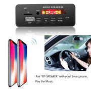 Scheda di decodifica lettore audio MP3 per auto 12V 2x3W Radio FM TF USB 3.5mm AUX, con Bluetooth e funzione di chiamata di registrazione e telecomando, 12V