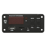 Display a colori per auto 5V Bluetooth 5.0 Scheda di decodifica lettore audio MP3 Radio FM Scheda TF USB 3,5 mm AUX, con telecomando, 5V