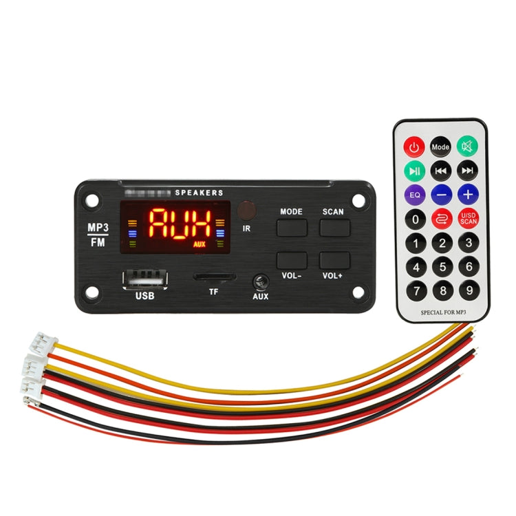 Display a colori per auto 12V Bluetooth 5.0 Scheda di decodifica lettore audio MP3 Radio FM Scheda TF USB 3,5 mm AUX, con telecomando, 12V