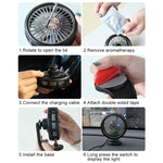 Ventola di raffreddamento elettrica con ventosa per presa d'aria portatile F203B per auto con aromaterapia, F203B