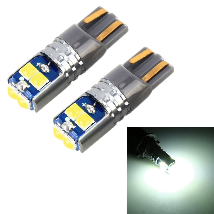 2 PZ T10 / W5W / 168 DC12-24V / 1,8 W / 6000 K / 140LM Luce di ingombro per auto 4 LED SMD-3030 Perline lampada con decodifica e corrente costante, 10pcs DC12-24V / 1.8W / 6000K / 140LM