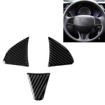 Adesivo decorativo per pulsanti del volante in fibra di carbonio 3 in 1 per Honda Fit, guida a destra e a sinistra universale, For Honda Fit