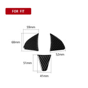 Adesivo decorativo per pulsanti del volante in fibra di carbonio 3 in 1 per Honda Fit, guida a destra e a sinistra universale, For Honda Fit