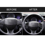 Adesivo decorativo per pulsanti del volante in fibra di carbonio 3 in 1 per Honda Fit, guida a destra e a sinistra universale, For Honda Fit