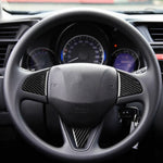 Adesivo decorativo per pulsanti del volante in fibra di carbonio 3 in 1 per Honda Fit, guida a destra e a sinistra universale, For Honda Fit