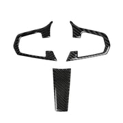 Adesivo decorativo per pulsanti del volante in tinta unita in fibra di carbonio 3 in 1 per BMW Serie 5 G30 X3 G01, guida a destra e a sinistra universale, For BMW 5 Series G30 X3 G01