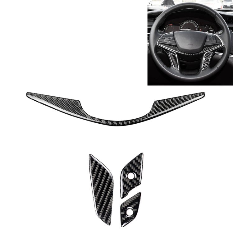 Adesivo decorativo per pulsanti del volante in fibra di carbonio 4 in 1 per Cadillac xt5 2016-2017, guida a destra e a sinistra universale, For Cadillac xt5 2016-2017