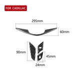 Adesivo decorativo per pulsanti del volante in fibra di carbonio 4 in 1 per Cadillac xt5 2016-2017, guida a destra e a sinistra universale, For Cadillac xt5 2016-2017