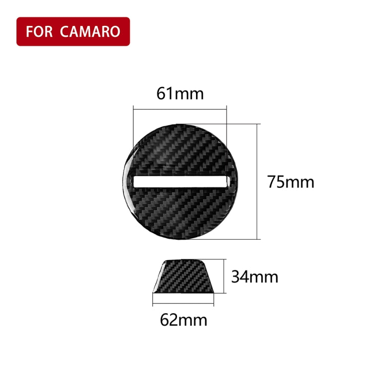 Adesivo decorativo per pulsante volante in fibra di carbonio 2 in 1 per Chevrolet Camaro 2017-2019, guida a destra e a sinistra universale, For Chevrolet Camaro 2017-2019