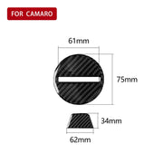 Adesivo decorativo per pulsante volante in fibra di carbonio 2 in 1 per Chevrolet Camaro 2017-2019, guida a destra e a sinistra universale, For Chevrolet Camaro 2017-2019