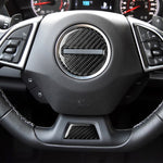Adesivo decorativo per pulsante volante in fibra di carbonio 2 in 1 per Chevrolet Camaro 2017-2019, guida a destra e a sinistra universale, For Chevrolet Camaro 2017-2019