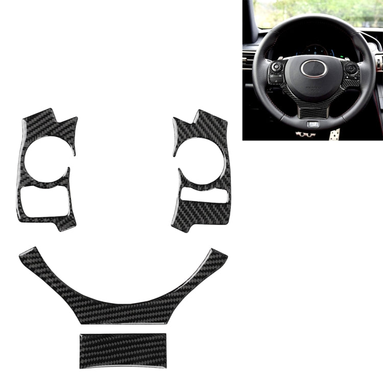 Adesivo decorativo per pulsante volante in fibra di carbonio 4 in 1 per Lexus IS250 NX200 200t 300h, guida a destra e a sinistra universale, For Lexus IS250 NX200 200t 300h(A)