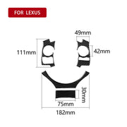 Adesivo decorativo per pulsante volante in fibra di carbonio 4 in 1 per Lexus IS250 NX200 200t 300h, guida a destra e a sinistra universale, For Lexus IS250 NX200 200t 300h(A)