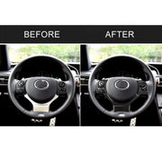 Adesivo decorativo per pulsante volante in fibra di carbonio 4 in 1 per Lexus IS250 NX200 200t 300h, guida a destra e a sinistra universale, For Lexus IS250 NX200 200t 300h(A)
