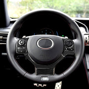 Adesivo decorativo per pulsante volante in fibra di carbonio 4 in 1 per Lexus IS250 NX200 200t 300h, guida a destra e a sinistra universale, For Lexus IS250 NX200 200t 300h(A)