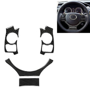 Adesivo decorativo per pulsante volante in fibra di carbonio 4 in 1 per Lexus IS250 NX200 200t 300h, guida a destra e a sinistra universale, For Lexus IS250 NX200 200t 300h(B)