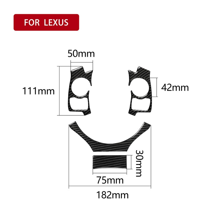Adesivo decorativo in fibra di carbonio per Lexus IS250 NX200