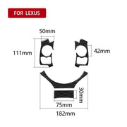 Adesivo decorativo per pulsante volante in fibra di carbonio 4 in 1 per Lexus IS250 NX200 200t 300h, guida a destra e a sinistra universale, For Lexus IS250 NX200 200t 300h(B)