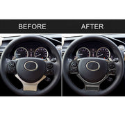 Adesivo decorativo per pulsante volante in fibra di carbonio 4 in 1 per Lexus IS250 NX200 200t 300h, guida a destra e a sinistra universale, For Lexus IS250 NX200 200t 300h(B)