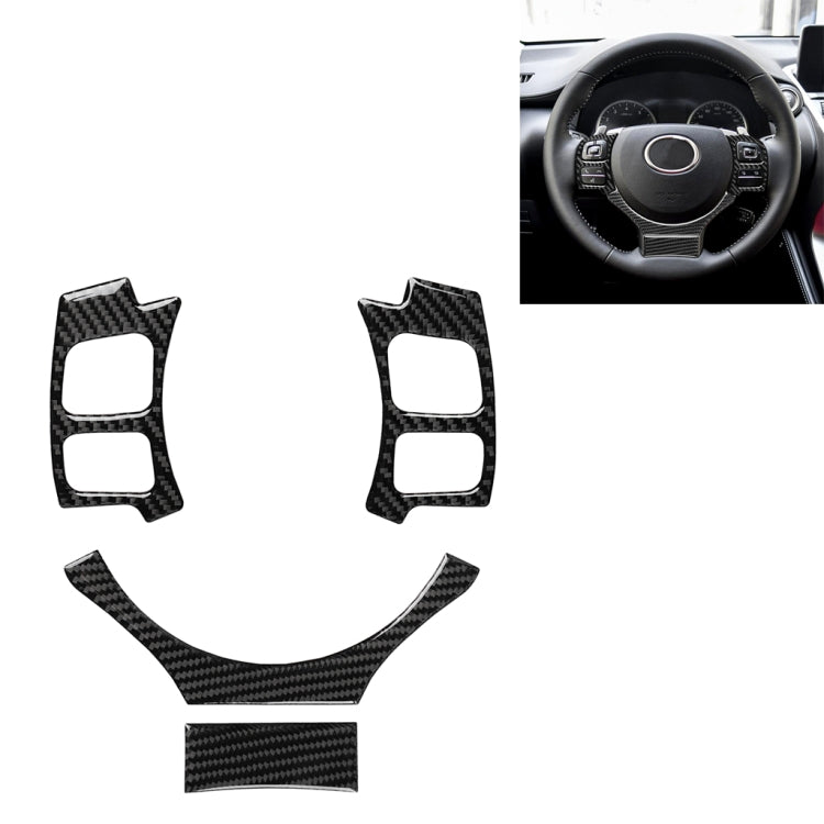 Adesivo decorativo per pulsante volante in fibra di carbonio 4 in 1 per Lexus IS250 NX200 200t 300h, guida a destra e a sinistra universale, For Lexus IS250 NX200 200t 300h