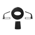 Adesivo decorativo per pulsanti del volante in tinta unita in fibra di carbonio 4 in 1 per Subaru Forester 2016-2018, guida a destra e a sinistra universale, For Subaru Forester 2016-2018