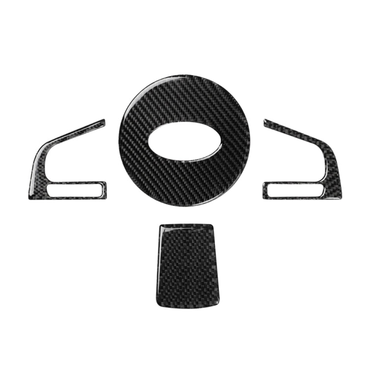 Adesivo decorativo per pulsanti del volante in tinta unita in fibra di carbonio 4 in 1 per Subaru Forester 2016-2018, guida a destra e a sinistra universale, For Subaru Forester 2016-2018