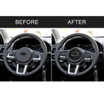 Adesivo decorativo per pulsanti del volante in tinta unita in fibra di carbonio 4 in 1 per Subaru Forester 2016-2018, guida a destra e a sinistra universale, For Subaru Forester 2016-2018