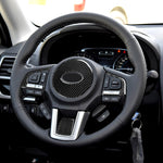 Adesivo decorativo per pulsanti del volante in tinta unita in fibra di carbonio 4 in 1 per Subaru Forester 2016-2018, guida a destra e a sinistra universale, For Subaru Forester 2016-2018