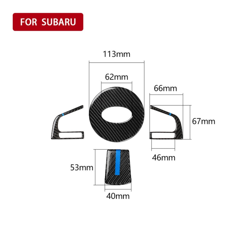 Adesivo decorativo in fibra di carbonio per Subaru Forester 2016-