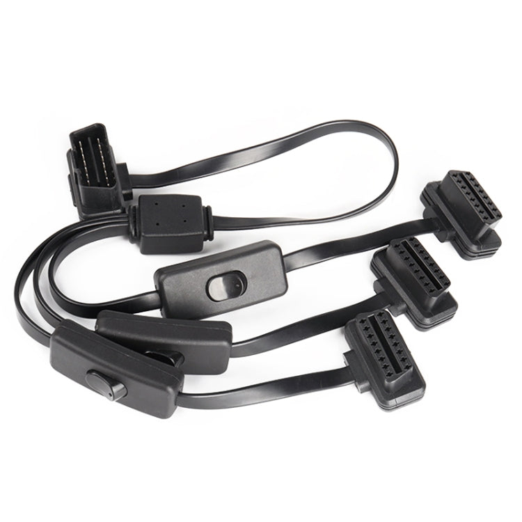 Cavo diagnostico OBD2 esteso per auto ultrasottile da 16 pin con interruttore, 16PIN 3 in 1