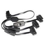 Cavo diagnostico OBD2 esteso per auto ultrasottile da 16 pin con interruttore, 16PIN 3 in 1