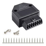 Spina OBD connettore femmina 16PIN per auto OBD 2 + custodia + terminale + vite, Female