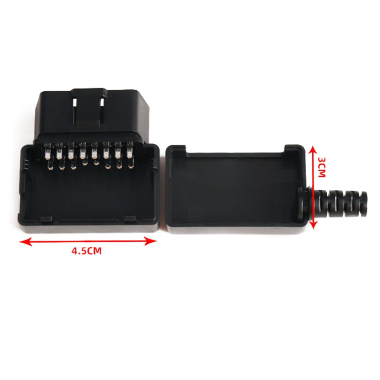 Spina OBD maschio 16 PIN per auto OBD2 con custodia