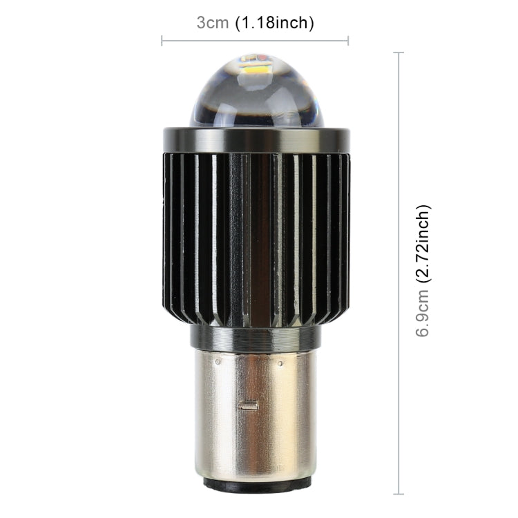 Faro moto bicolore BA20D 10W 6000K/3000K 800LM DC12-80V
