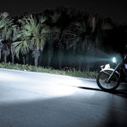 Fari per moto bicolori BA20D DC12-80V / 10W / 6000K / 3000K / 800LM con lente per proiettore, BA20D