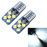 2 PZ T10 / W5W / 168 DC12V 1.8W 6000K 130LM 10LED SMD-2835 Lampada da lettura per auto Luce d'ingombro, con decodificatore, 10LEDs SMD-2835