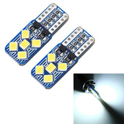 2 PZ T10 / W5W / 168 DC12V 1.8W 6000K 130LM 10LED SMD-2835 Lampada da lettura per auto Luce d'ingombro, con decodificatore, 10LEDs SMD-2835