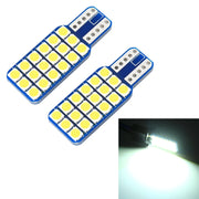 2 PZ T10 / W5W / 168 DC12V 1.8W 6000K 140LM 18LED SMD-3030 Lampada da lettura per auto Luce d'ingombro, con decodificatore, 18LEDs SMD-3030