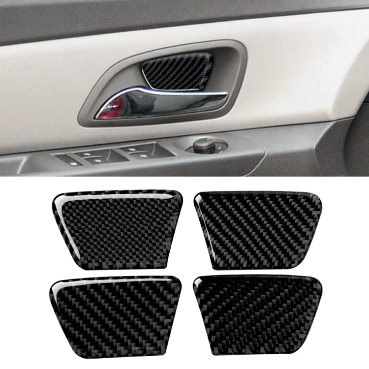 Adesivo decorativo per porta porta in fibra di carbonio da 4 pezzi per Chevrolet Cruze 2009-2015, guida a destra e a sinistra universale, Door Bowl