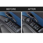 Adesivo decorativo per pannello interruttori per alzacristalli in fibra di carbonio per auto per Chevrolet Cruze 2009-2015, guida a destra, Window Lift Switch(RH)