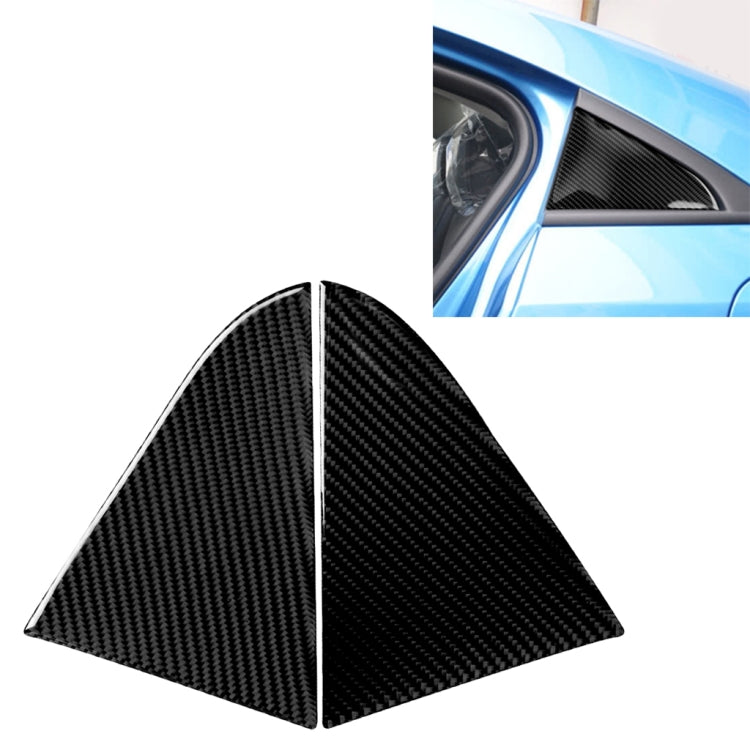 Adesivo decorativo in vetro per triangolo posteriore in fibra di carbonio per auto per Chevrolet Cruze 2009-2015, guida a destra e a sinistra universale, Rear Triangle Glass
