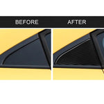 Adesivo decorativo in vetro per triangolo posteriore in fibra di carbonio per auto per Chevrolet Cruze 2009-2015, guida a destra e a sinistra universale, Rear Triangle Glass