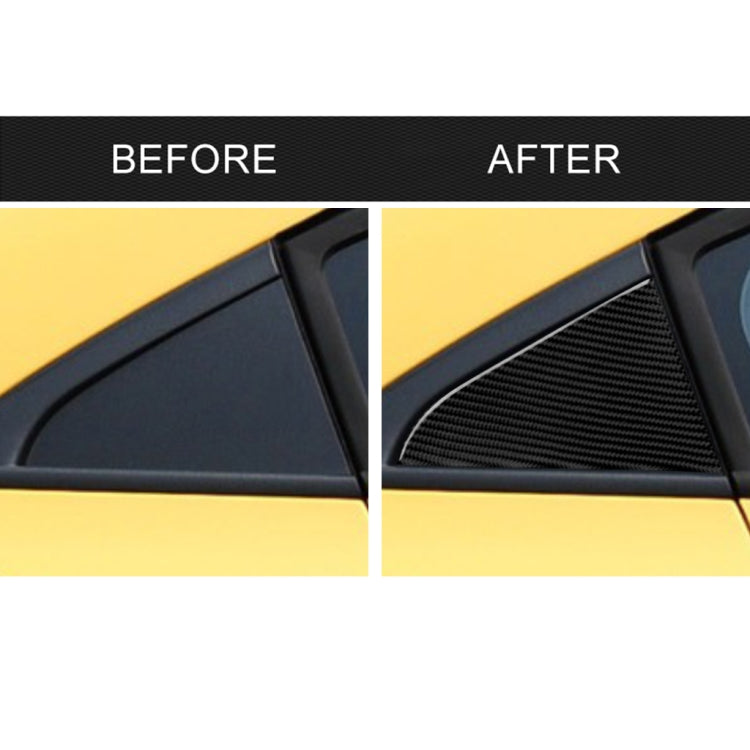 Adesivo decorativo in vetro per triangolo posteriore in fibra di carbonio per auto per Chevrolet Cruze 2009-2015, guida a destra e a sinistra universale, Rear Triangle Glass