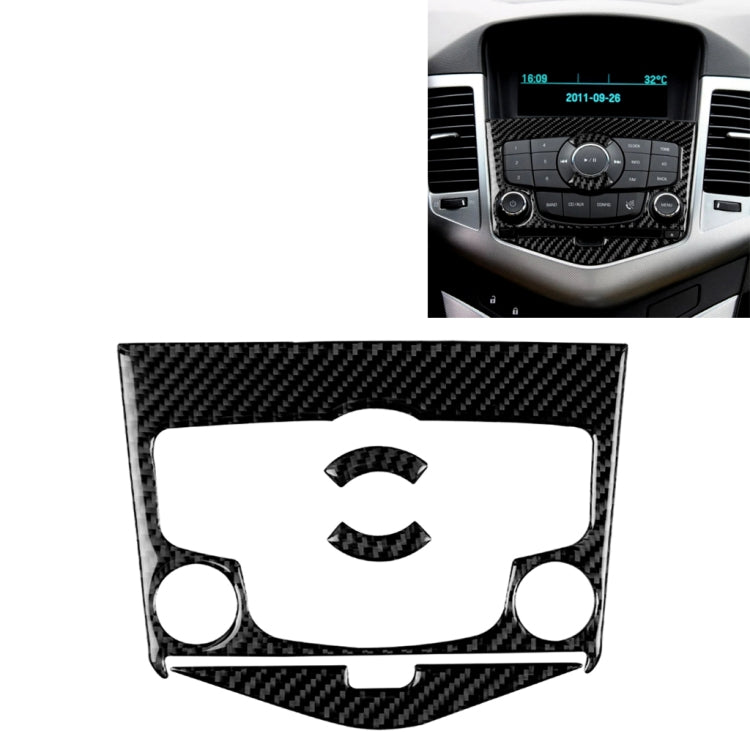 Adesivo decorativo per pannello CD in fibra di carbonio per auto per Chevrolet Cruze 2009-2015, guida sinistra e destra universale, CD Panel