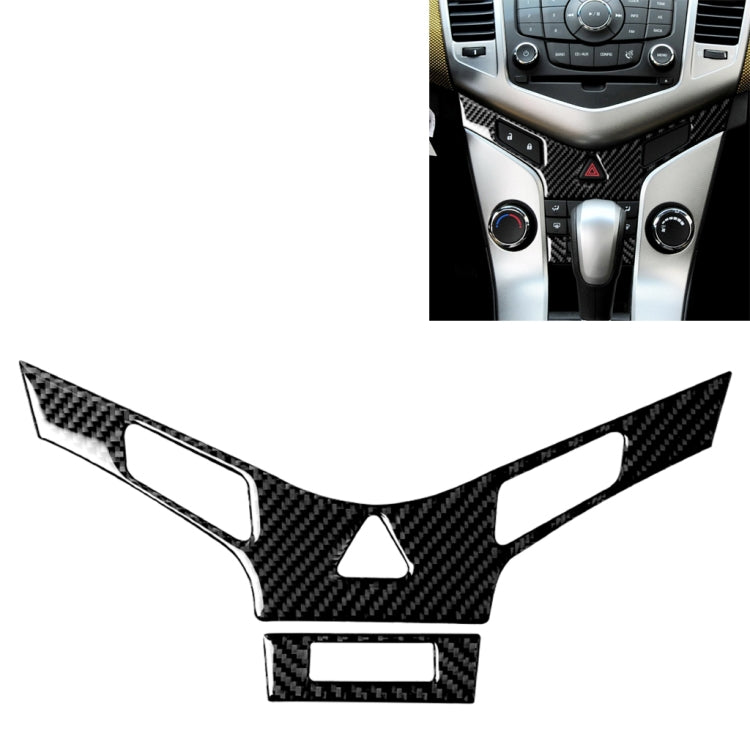 Adesivo decorativo per pannello aria condizionata in fibra di carbonio per auto per Chevrolet Cruze 2009-2015, guida a destra e a sinistra universale, Air Conditioning