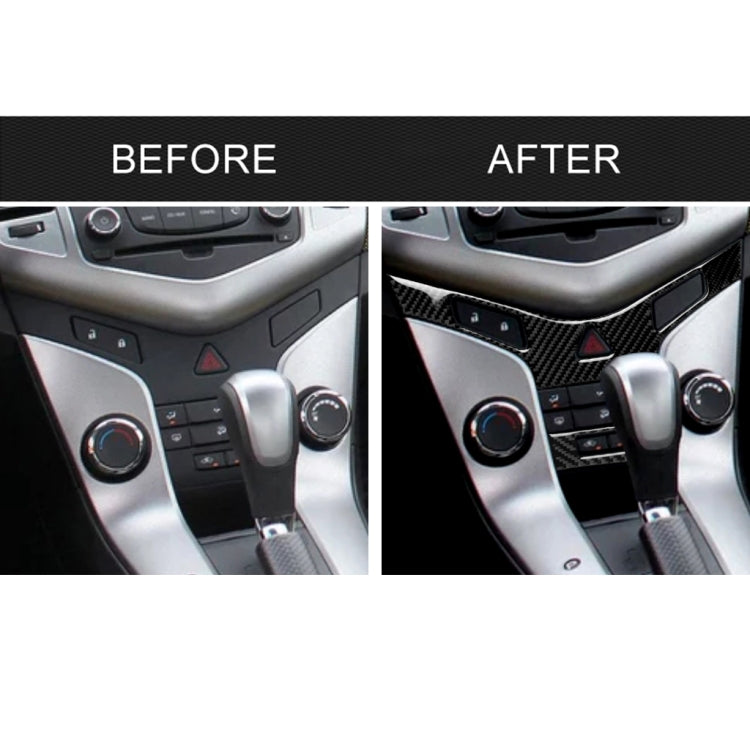 Adesivo decorativo per pannello aria condizionata in fibra di carbonio per auto per Chevrolet Cruze 2009-2015, guida a destra e a sinistra universale, Air Conditioning